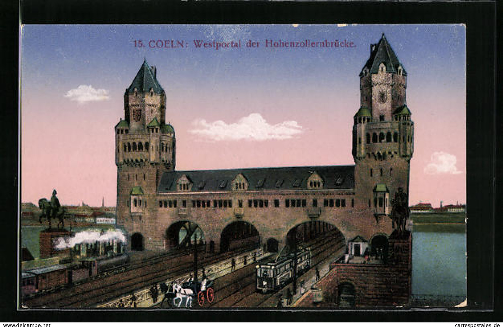 AK Coeln A. Rh., Westportal Der Hohenzollernbrücke  - Koeln