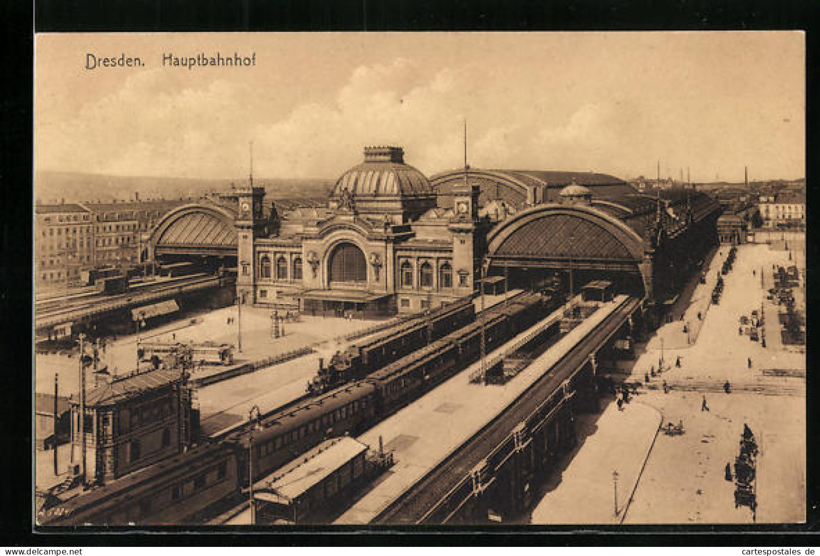 AK Dresden, Blick Auf Den Hauptbahnhof  - Dresden