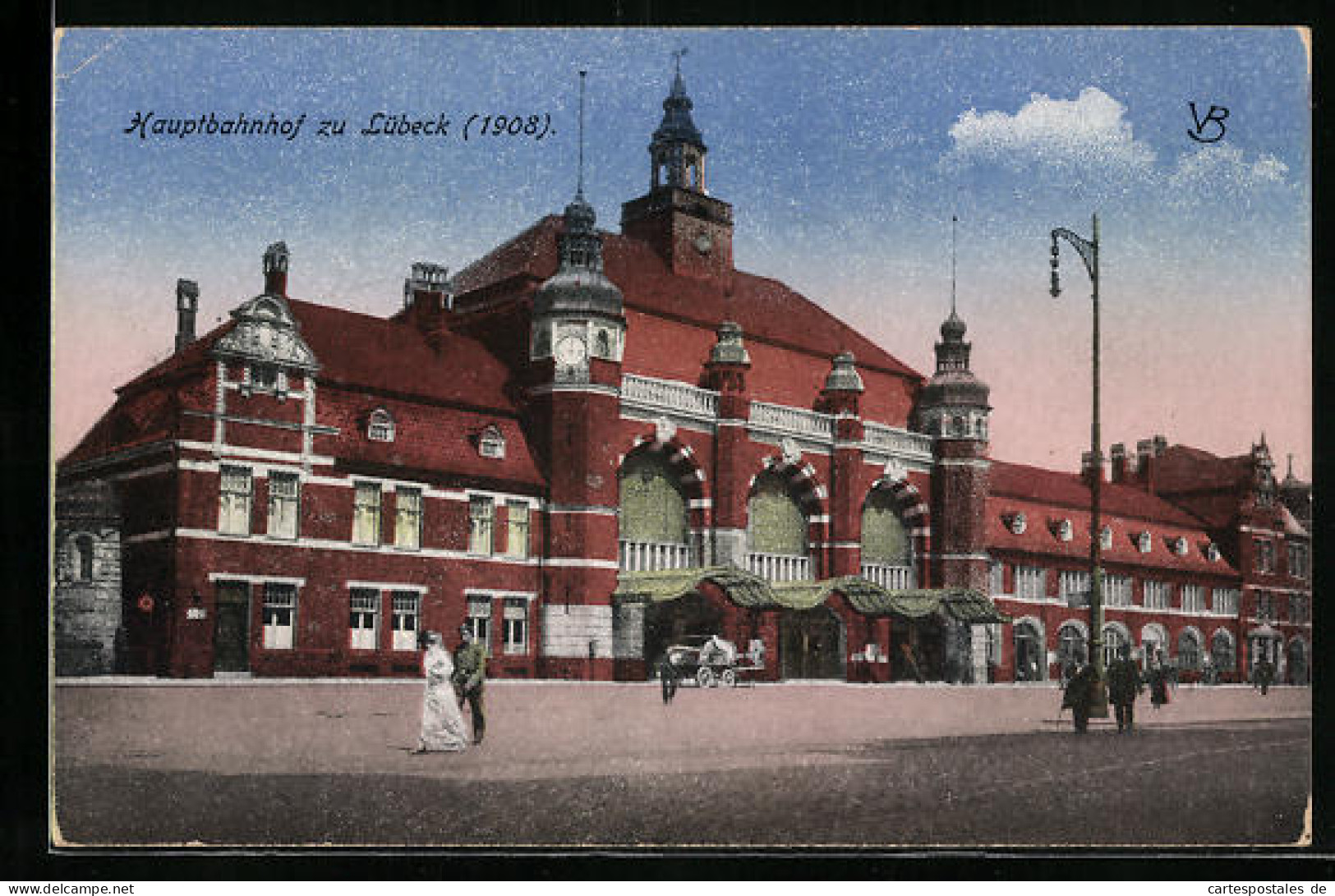 AK Lübeck, Blick Zum Haupt-Bahnhof  - Lübeck