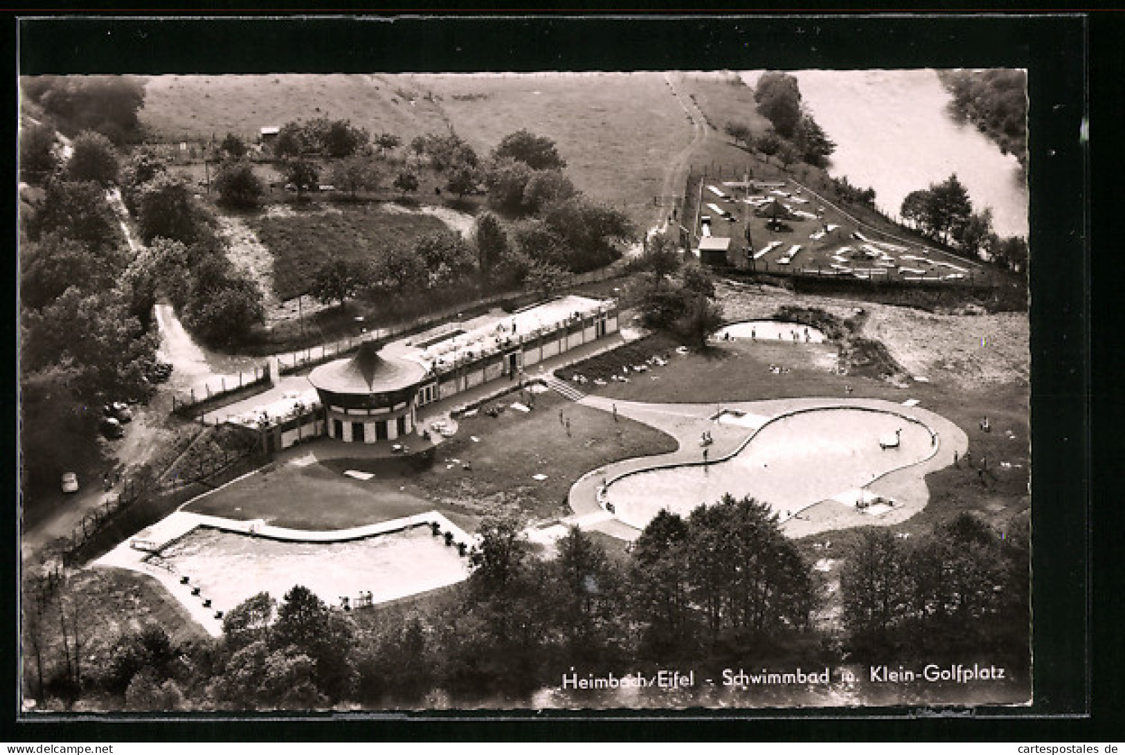 AK Heimbach / Eifel, Schwimmbad Mit Klein-Golfplatz  - Autres & Non Classés