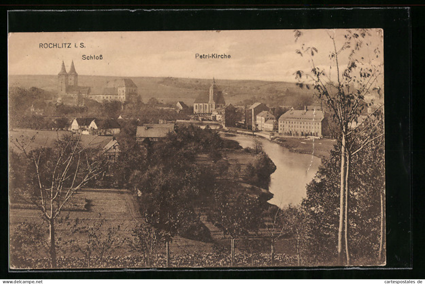 AK Rochlitz I. S., Blick Auf Schloss Und Petri-Kirche  - Rochlitz