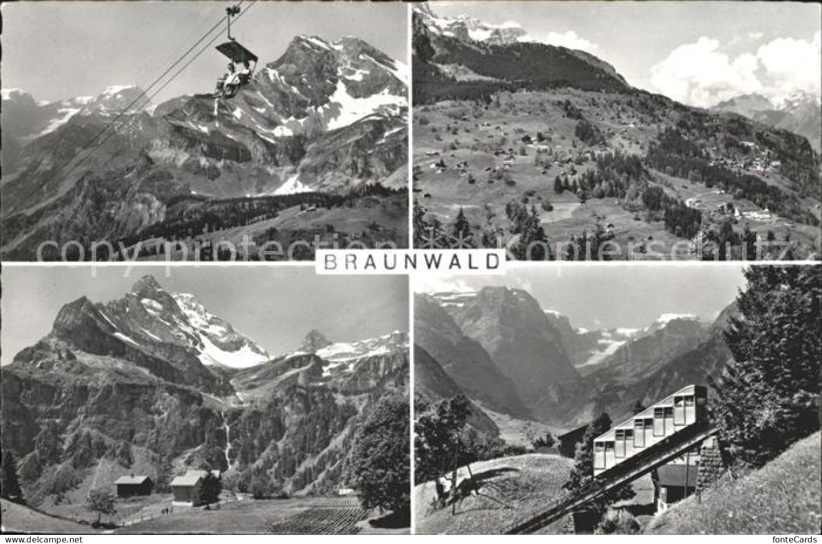 11758729 Braunwald GL Sessellift Bergbahn Berghaus Gumen Braunwald - Andere & Zonder Classificatie