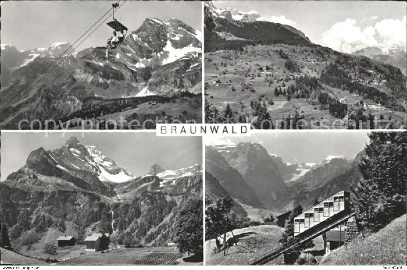 11758729 Braunwald GL Sessellift Bergbahn Berghaus Gumen Braunwald - Other & Unclassified