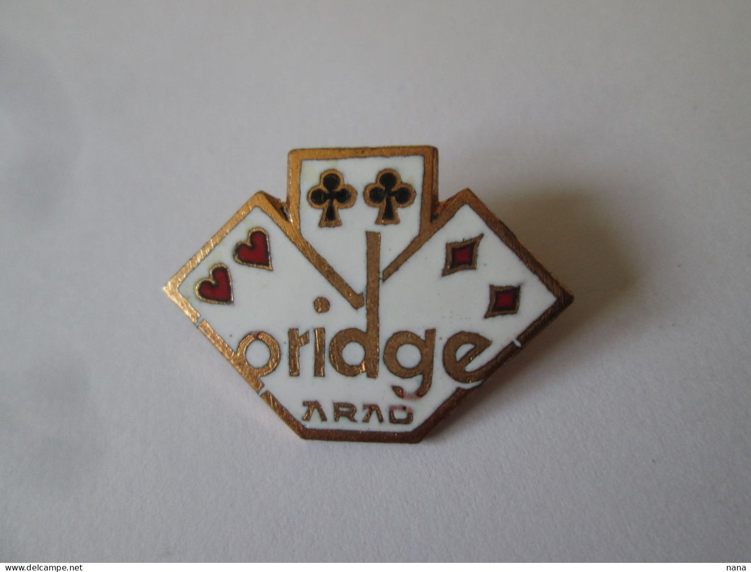 Roumanie Insigne Bridge Arad 1983/Romania Bridge Arad 1983 Badge,size:30 X 21 Mm - Andere & Zonder Classificatie