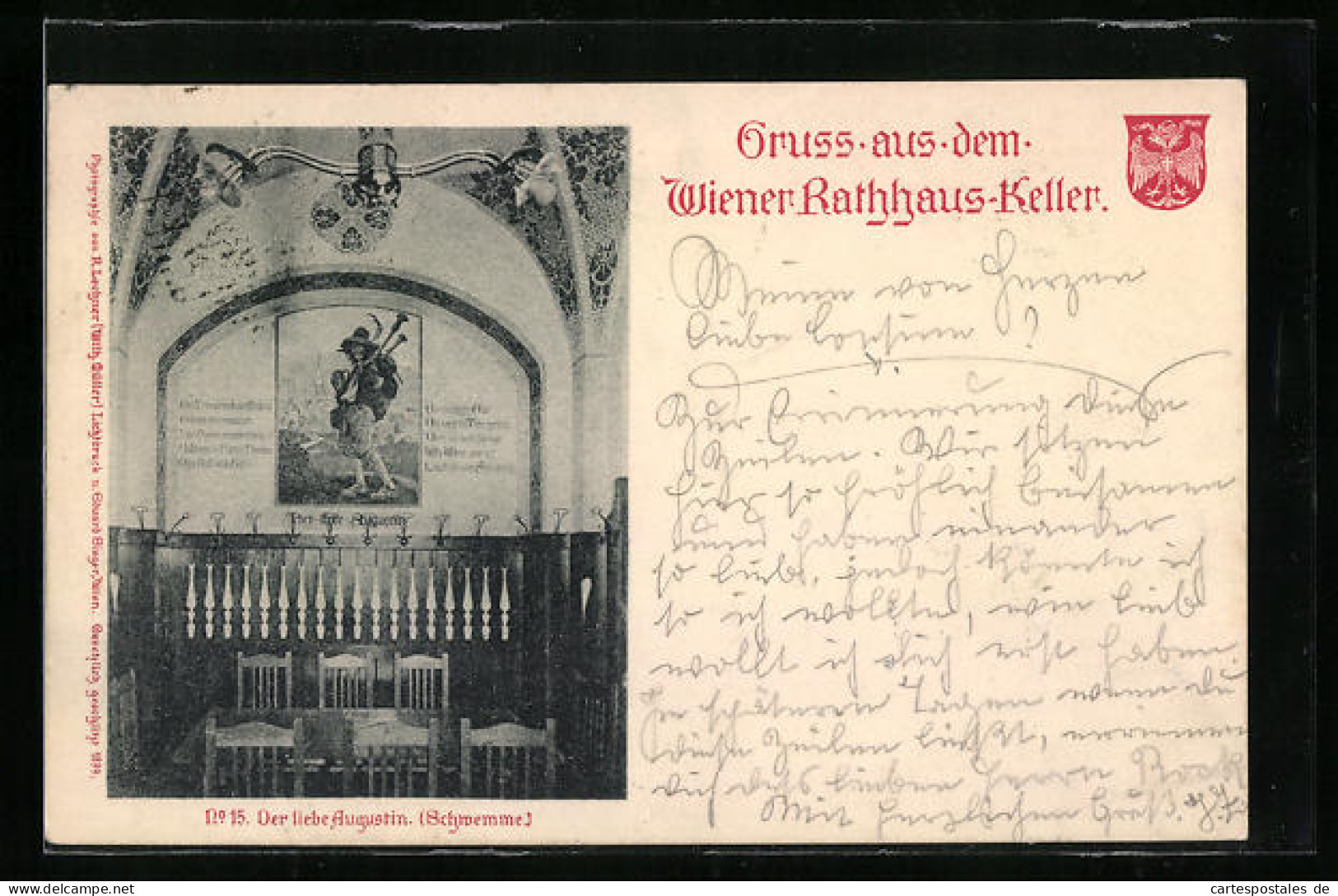AK Wien, Gasthaus Rathaus-Keller, Der Liebe Augustin Schwemme  - Sonstige & Ohne Zuordnung
