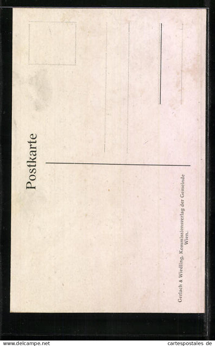 AK Wien, Gasthaus Rathaus-Keller, Strauss-Lanner-Loge, Innenansicht  - Autres & Non Classés