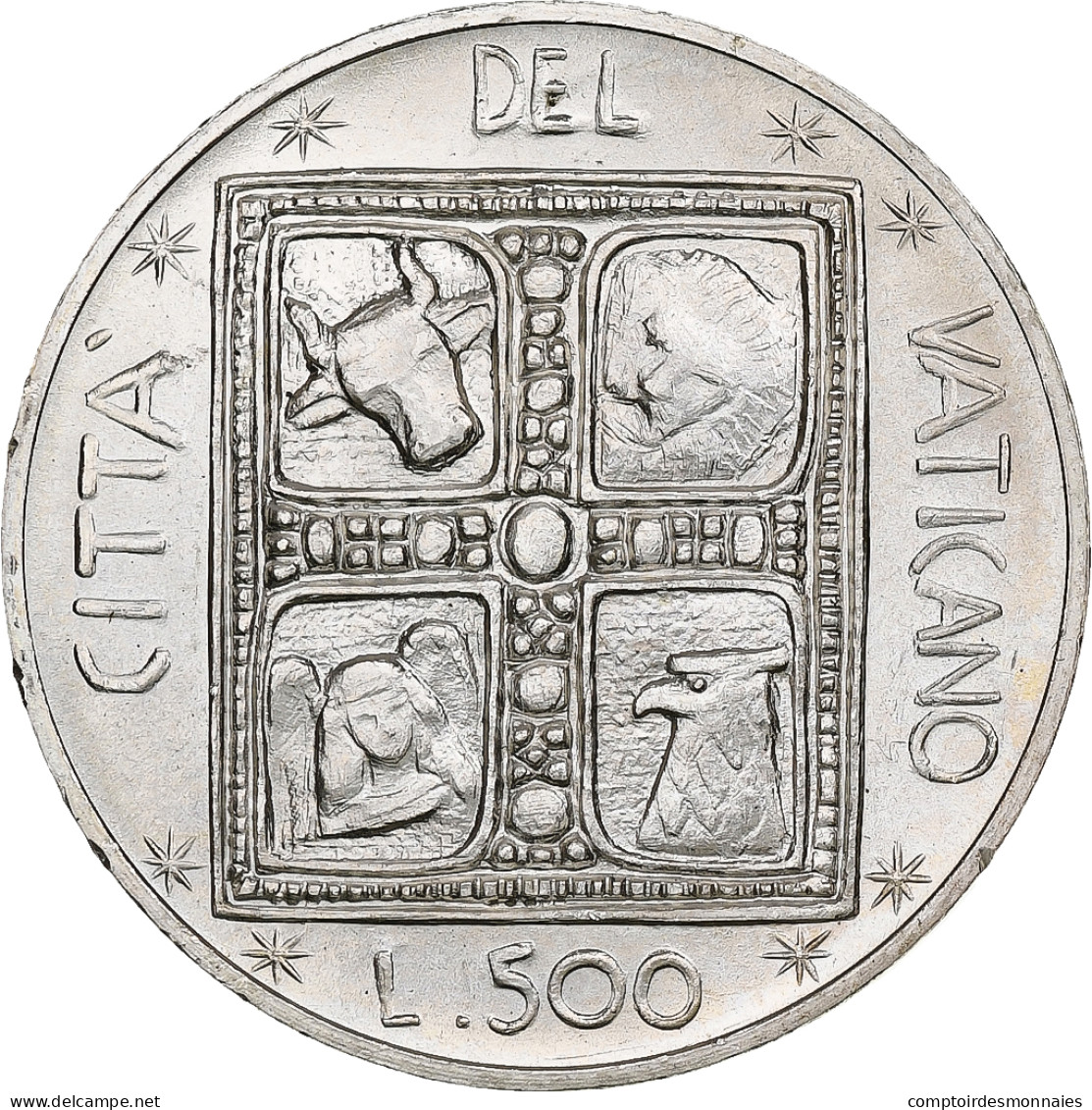 Vatican, Paul VI, 500 Lire, 1977 - Anno XV, Rome, Argent, SPL+, KM:132 - Vatican