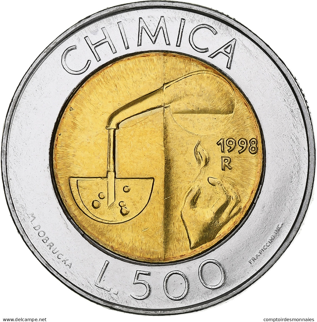 Saint Marin , 500 Lire, Chimica, 1998, Rome, Bimétallique, SPL+, KM:383 - Saint-Marin