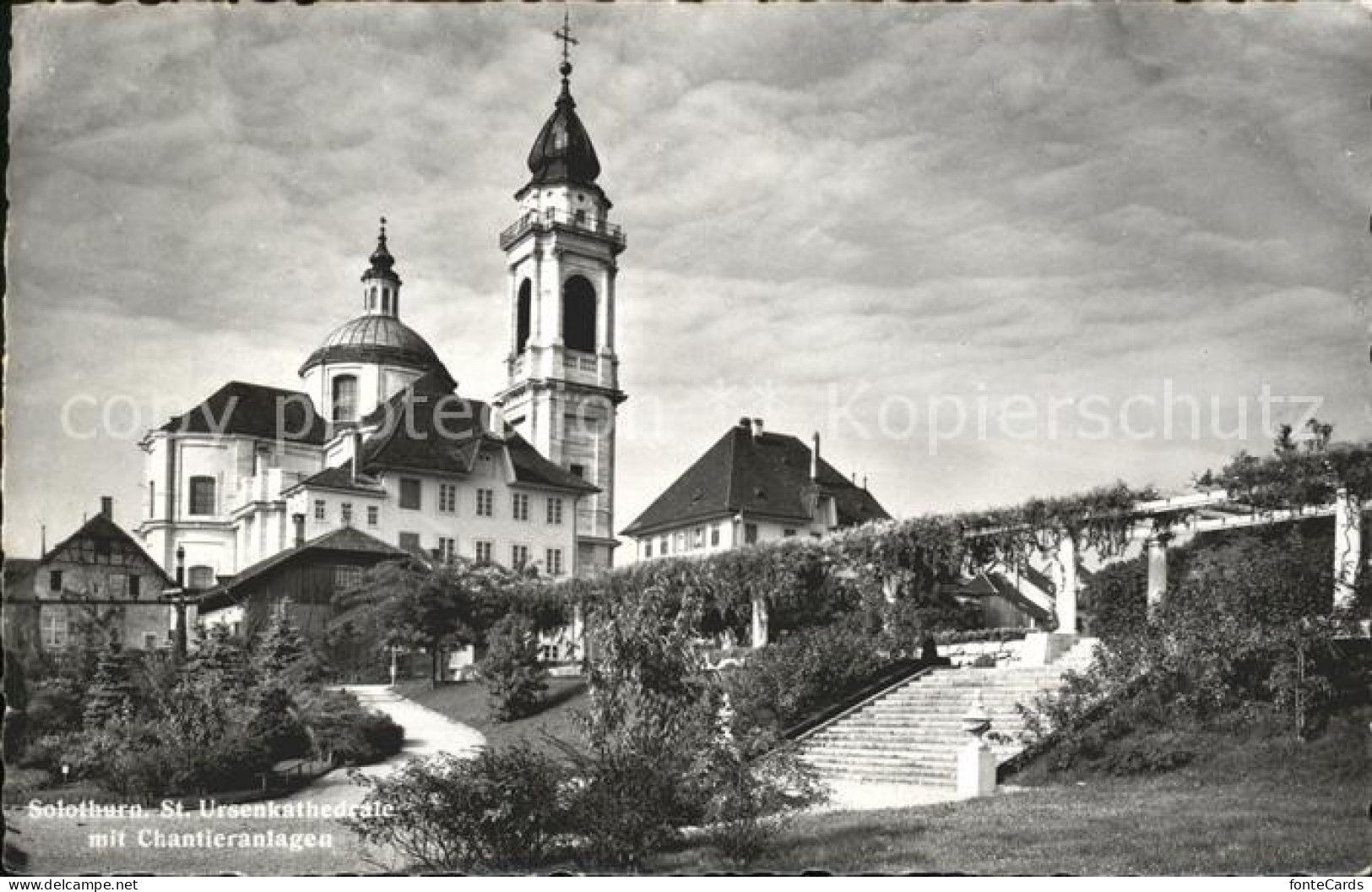 11745439 Solothurn St Ursenkathedrale Mit Chantieranlagen Solothurn - Autres & Non Classés