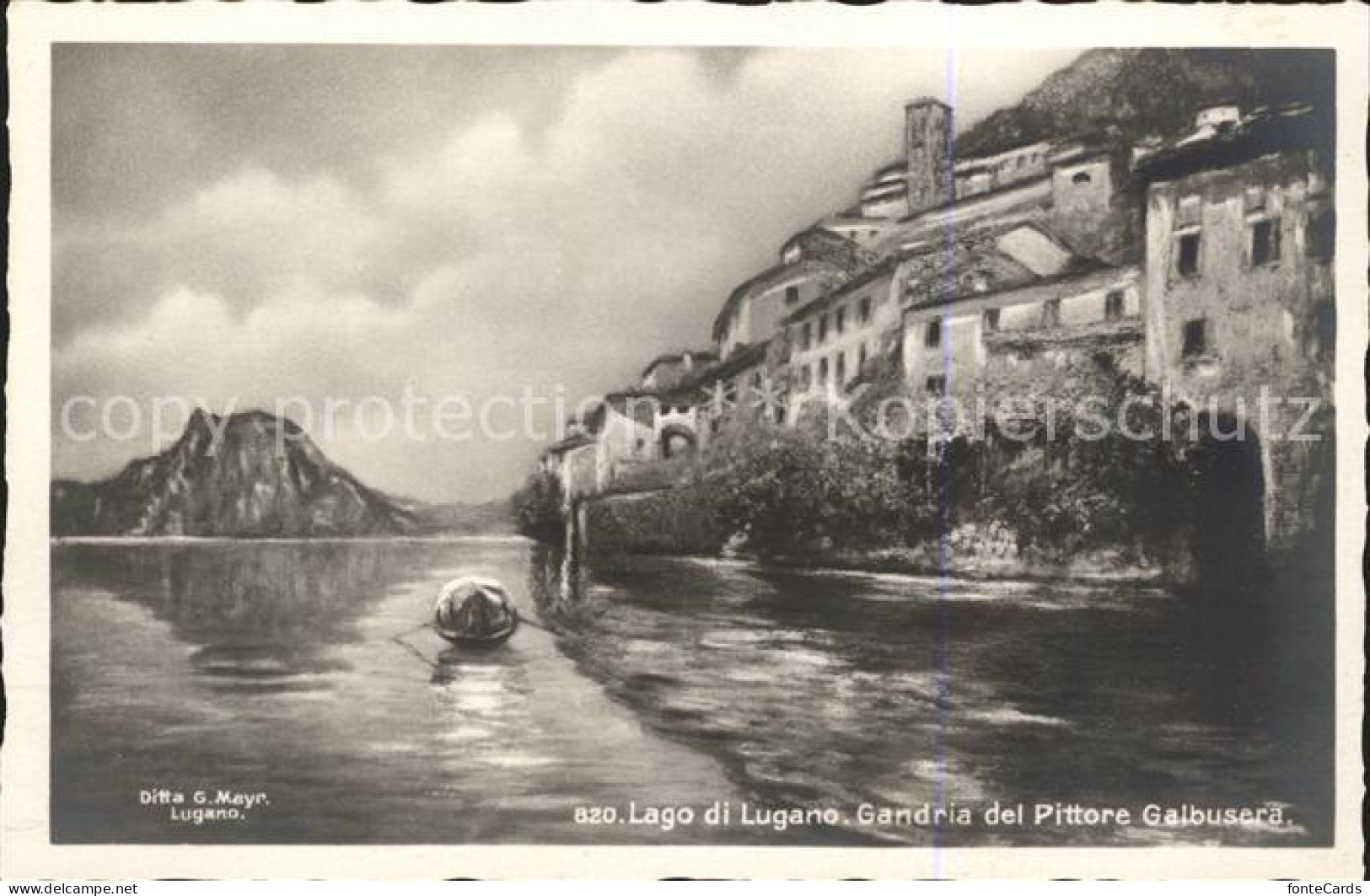 11742669 Gandria Lago Di Lugano Pittore Galbusera Gandria - Sonstige & Ohne Zuordnung