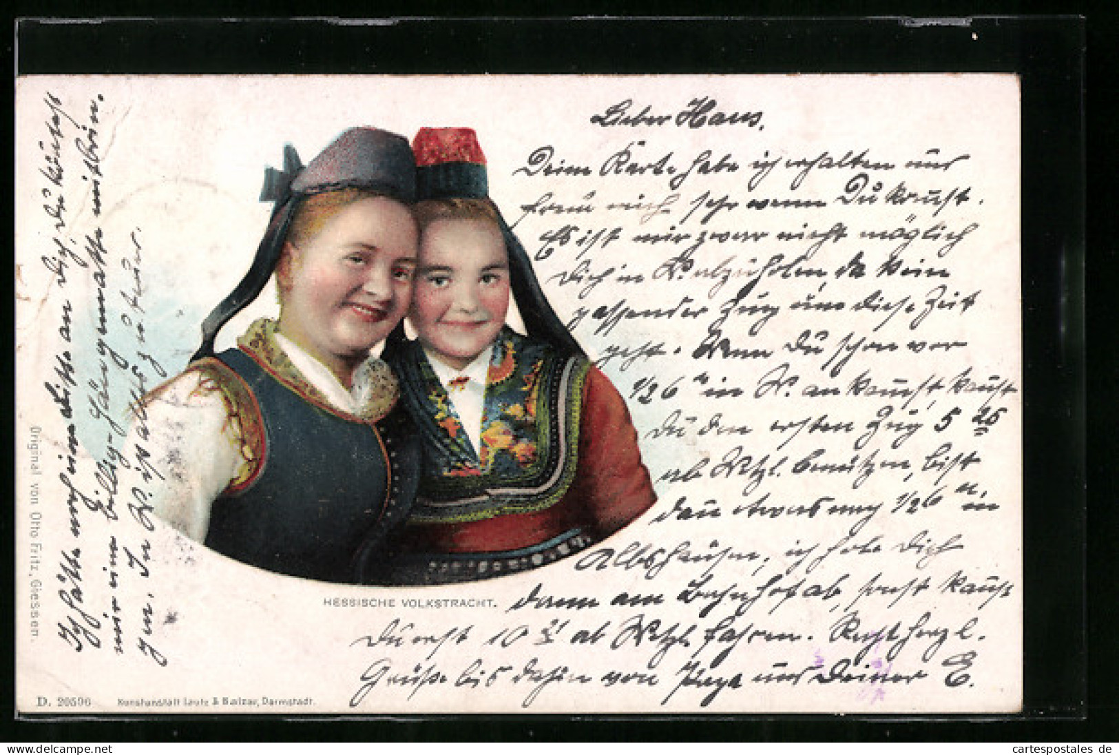 AK Zwei Frauen In Hessischer Volkstracht  - Costumes