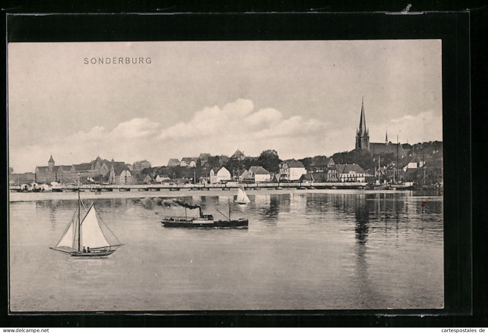 AK Sonderburg, Uferpartie Mit Kirche  - Danemark