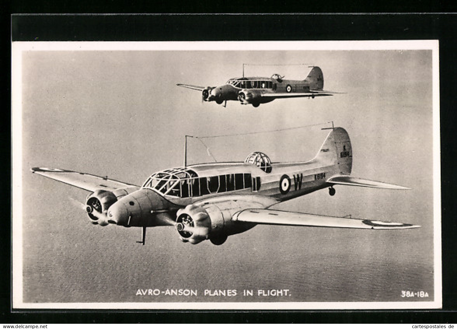 AK Kampfflugzeug Der Royal Air Force Vom Typ Avro-Anson  - 1939-1945: 2ème Guerre