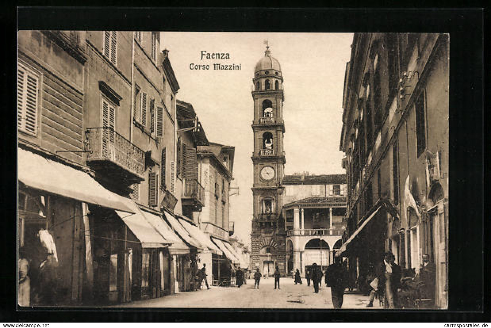 Cartolina Faenza, Corso Mazzini  - Faenza