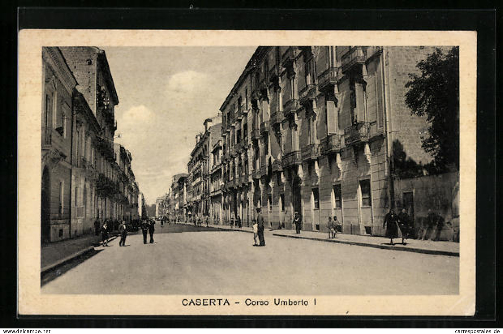 Cartolina Caserta, Corso Umberto I  - Caserta