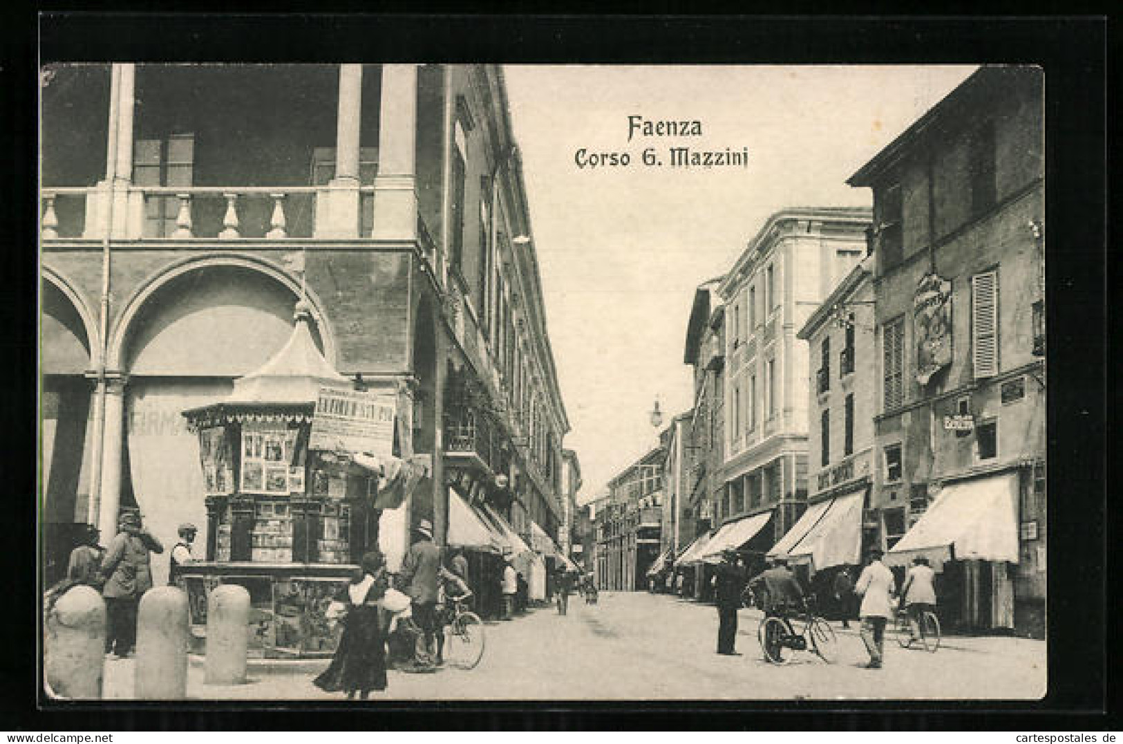 Cartolina Faenza, Corso G. Mazzini  - Faenza