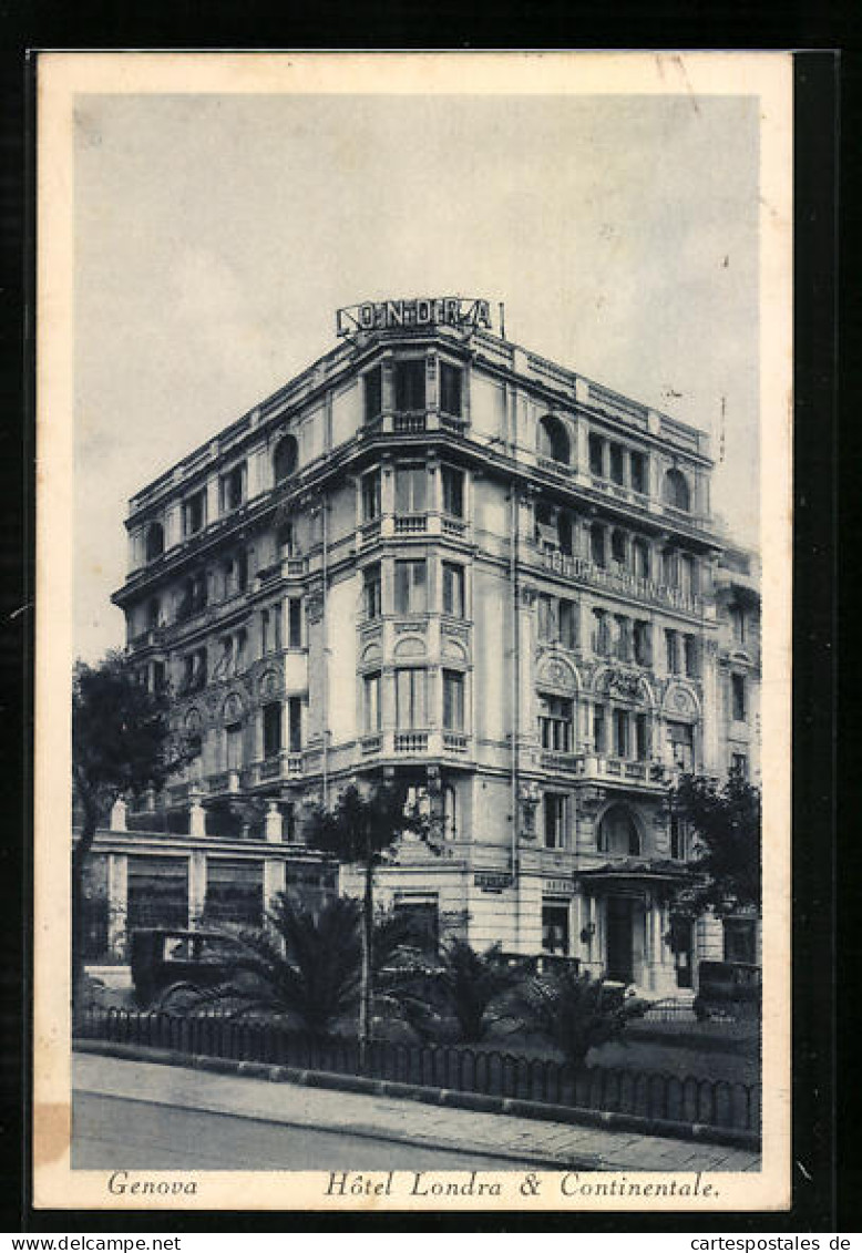 Cartolina Genova, Hôtel Londra & Continentale  - Genova (Genua)