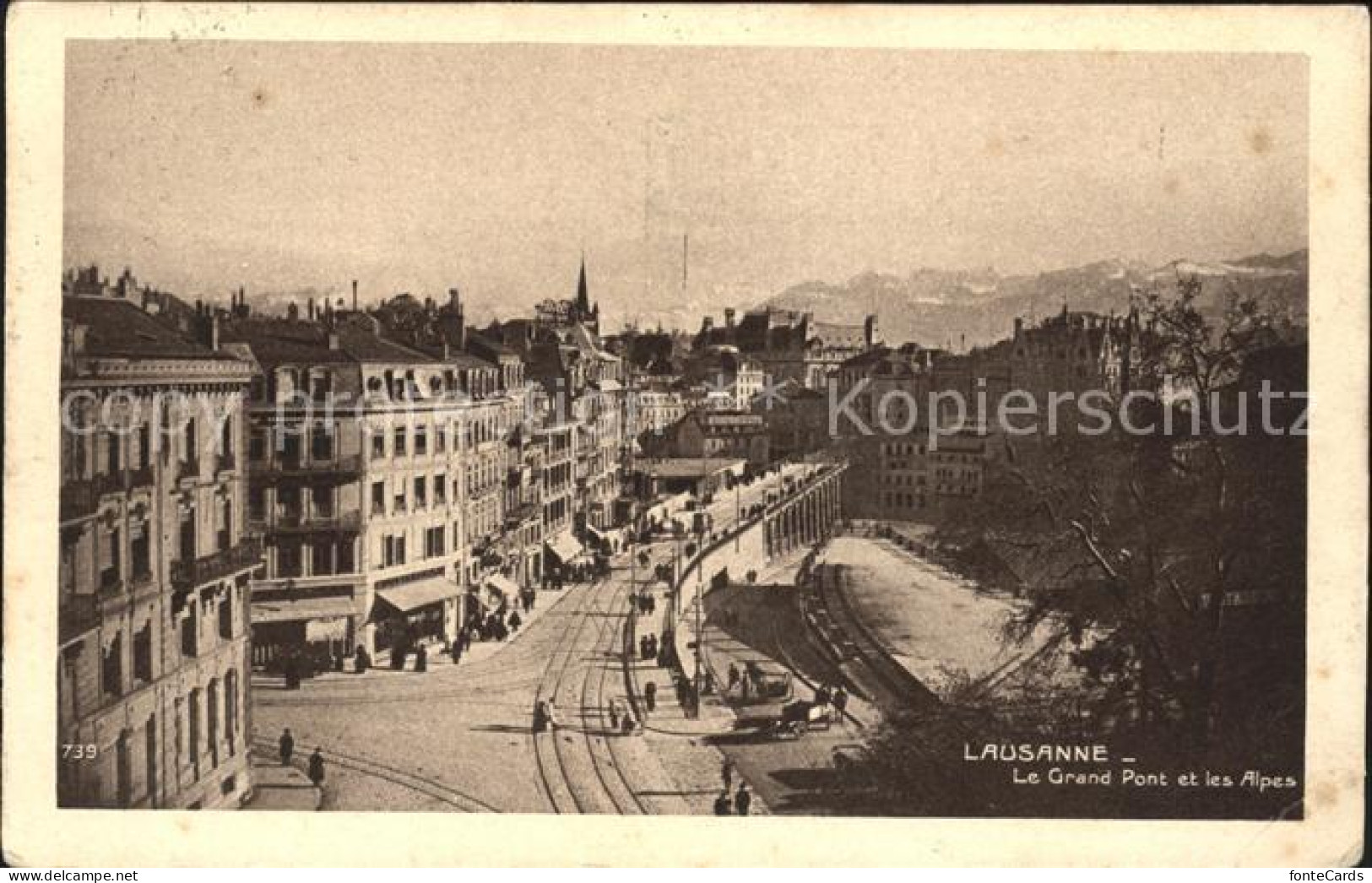 11735789 Lausanne VD Le Grand Pont Et Les Alpes Lausanne - Sonstige & Ohne Zuordnung