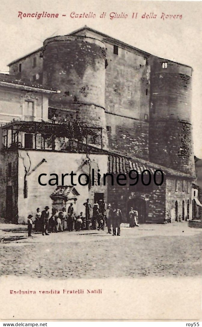 Lazio-viterbo-ronciglione Castello Di Giulio II Della Rovere Bella E Animata Veduta Primi 900 (f.piccolo) - Sonstige & Ohne Zuordnung