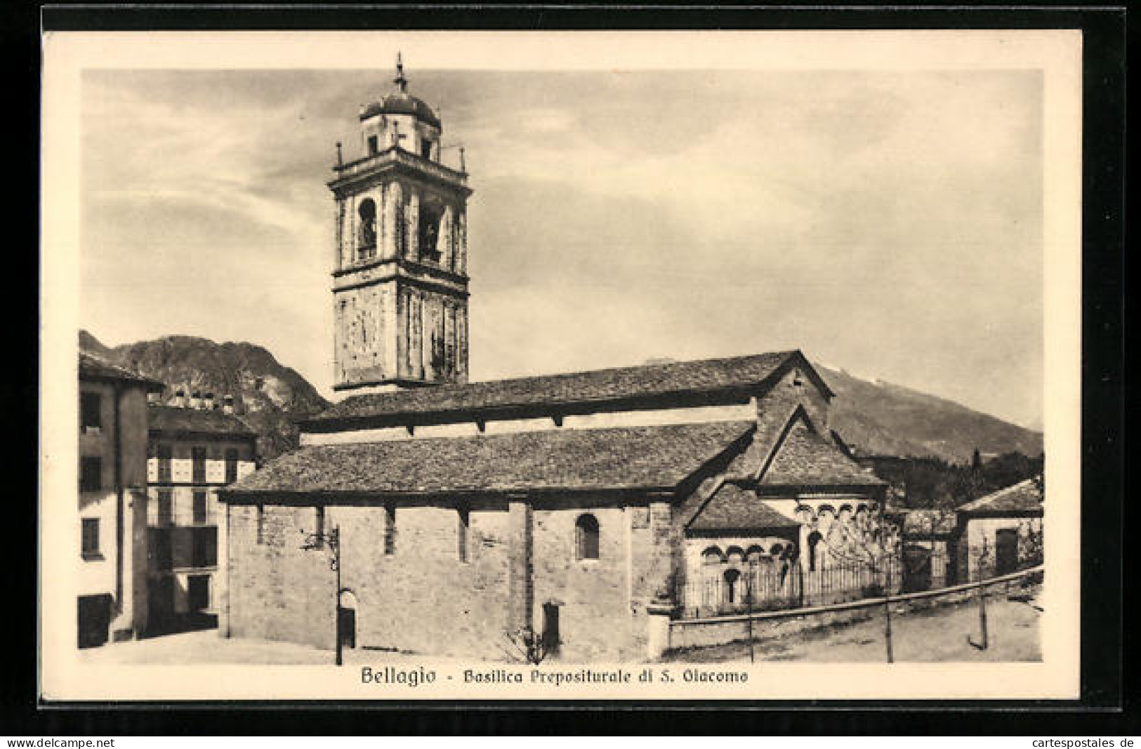 Cartolina Bellagio, Basilica Prepositurale Di S. Giacomo  - Sonstige & Ohne Zuordnung