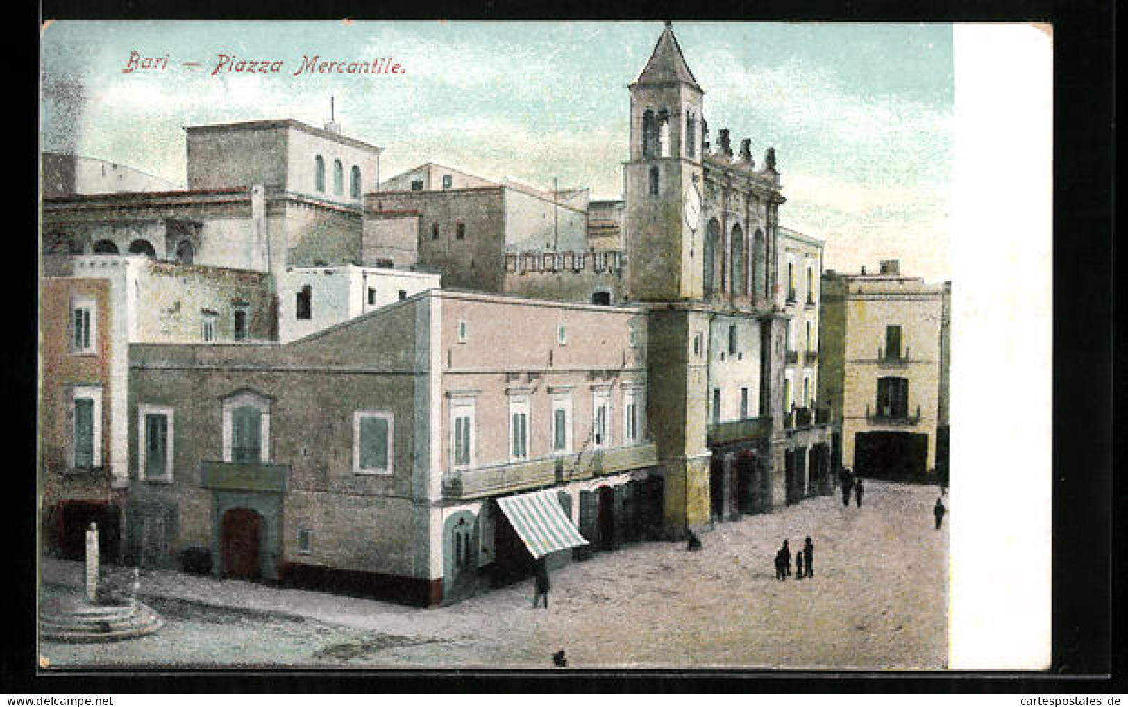 Cartolina Bari, Piazza Mercantile  - Bari