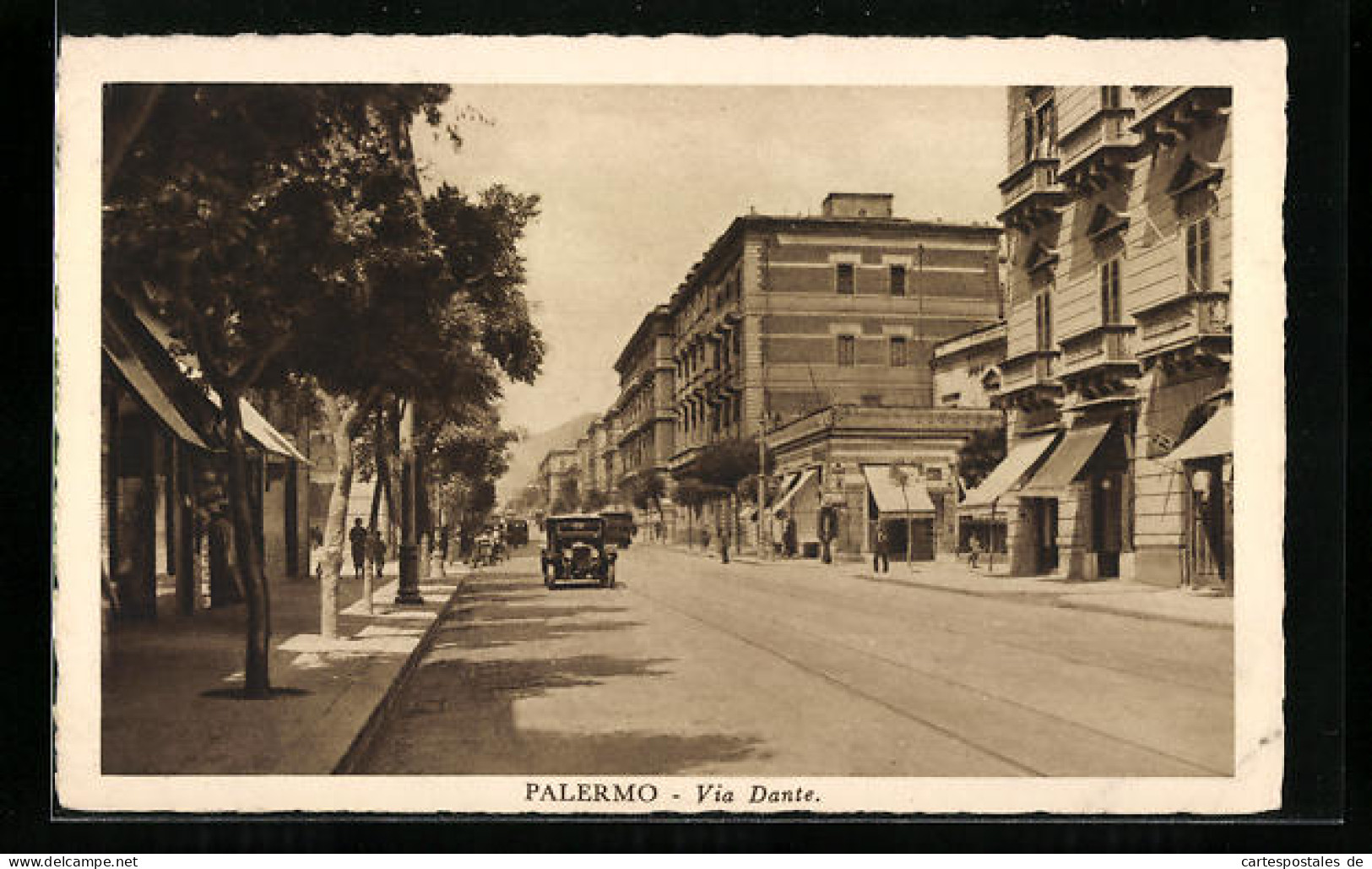 Cartolina Palermo, Via Dante  - Palermo