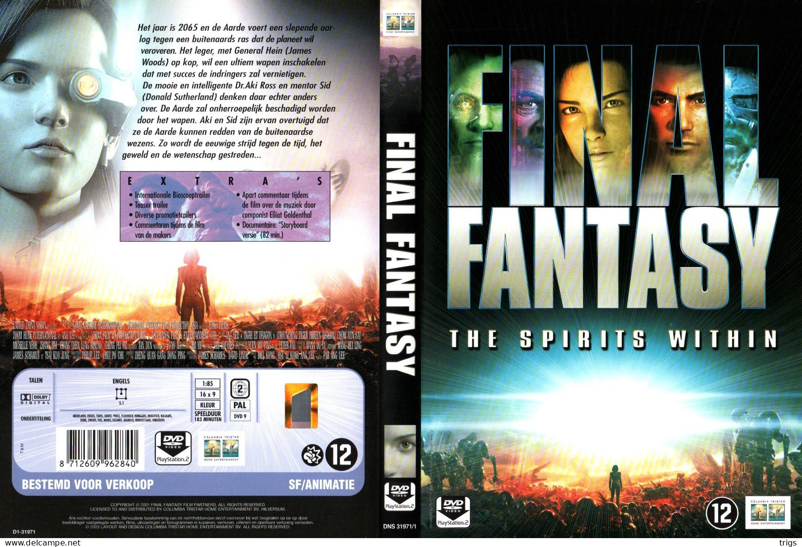 DVD - Final Fantasy: The Spirits Within - Cartoons