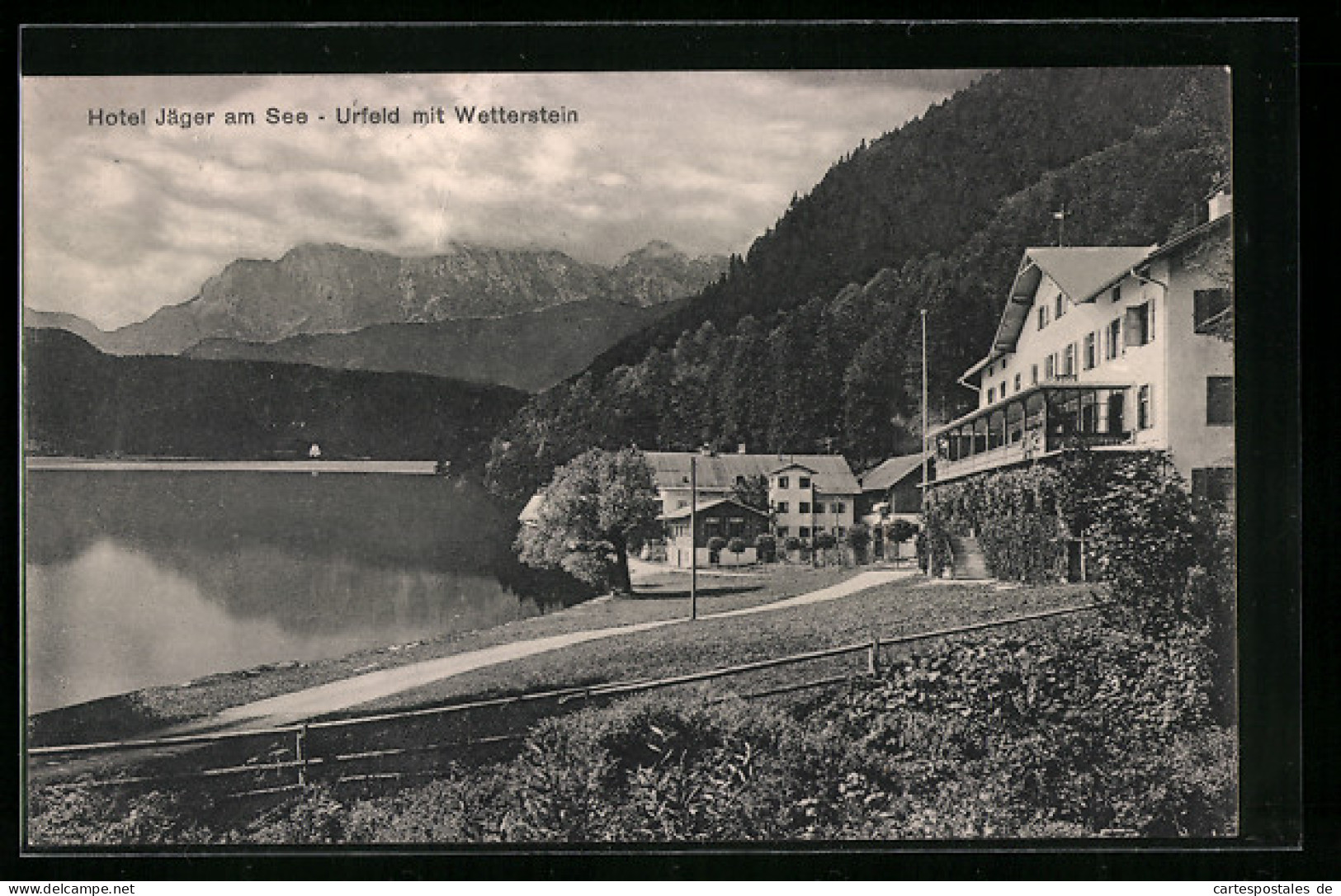 AK Urfeld / Walchensee, Hotel Jäger Am See Mit Wetterstein  - Autres & Non Classés