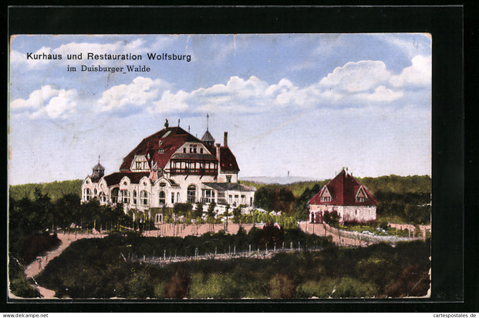 AK Duisburg, Blick Auf Kurhaus Und Restauration Wolfsburg Im Duisburger Walde  - Duisburg