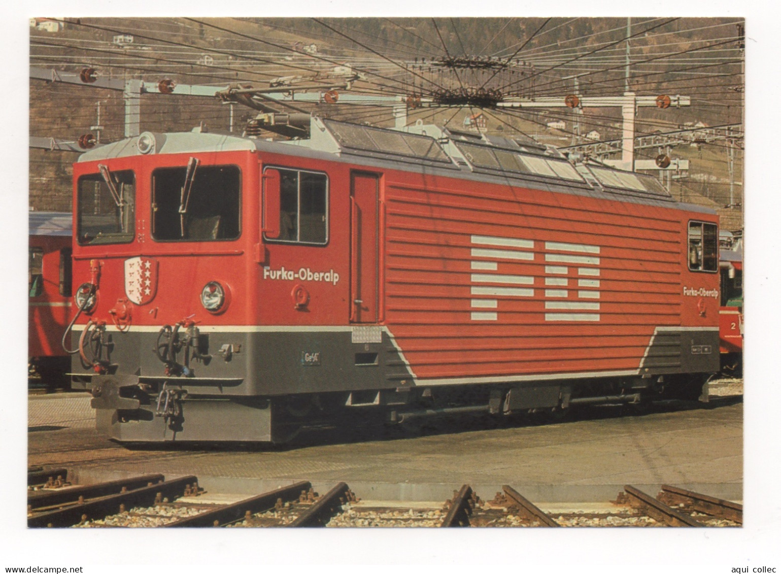 CHEMIN DE FER FURKA -LOCOMOTIVE Ge 4/4 III 81 POUR TRAINS D'AUTOMOBILES PAR LE TUNNEL DE FURKA - Eisenbahnen