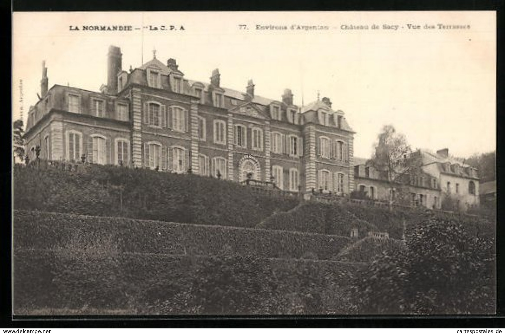 CPA Argentan, La Normandie, Château De Sacy, Vue Des Terrasses  - Argentan