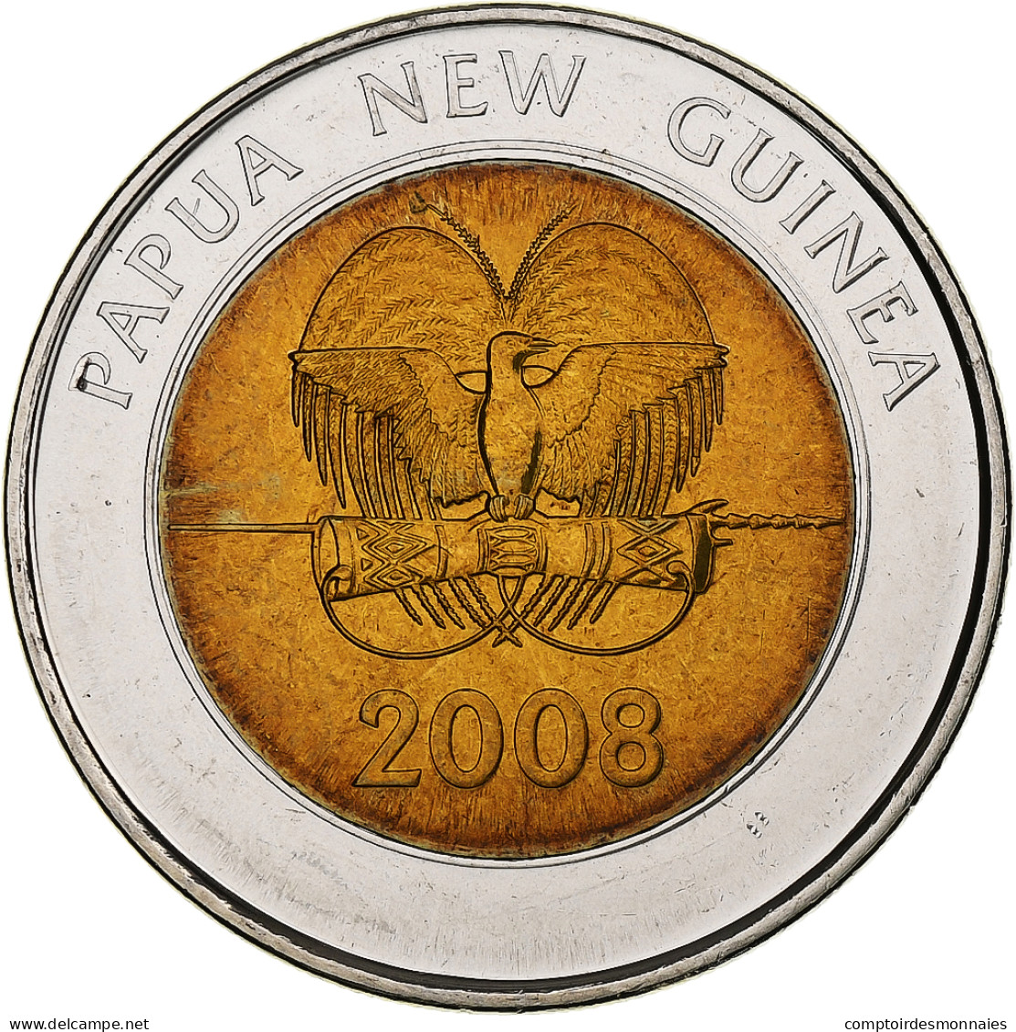 Papouasie-Nouvelle-Guinée, 2 Kina, 2008, Bimétallique, SPL+, KM:51 - Papouasie-Nouvelle-Guinée