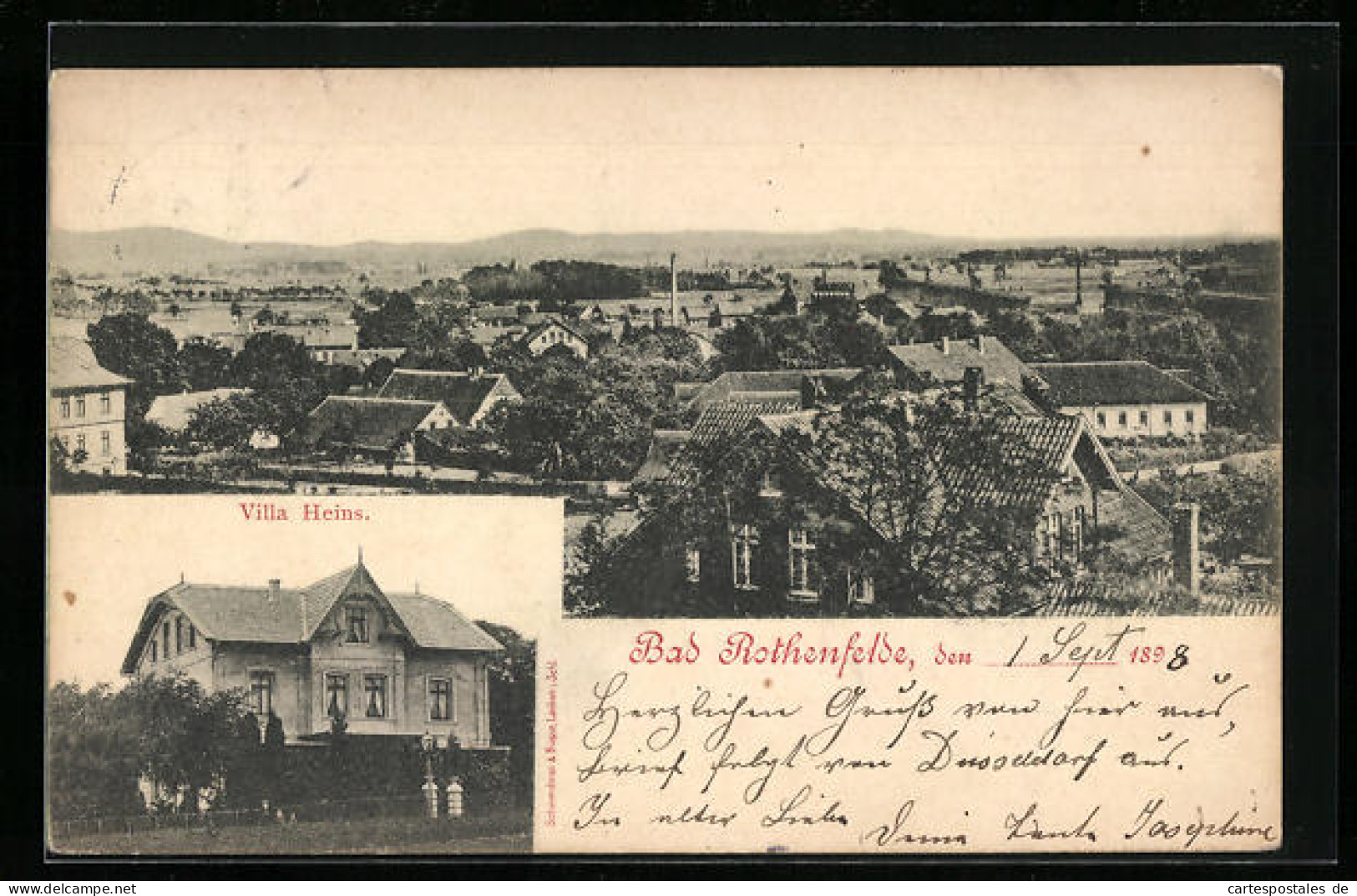 AK Bad Rothenfelde, Gesamtansicht, Villa Heins  - Bad Rothenfelde
