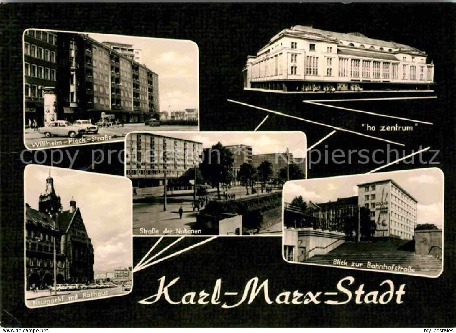 72647416 Karl-Marx-Stadt Neumarkt Mit Rathaus Bahnhofstrasse Wilhelm-Pieck-Stras - Chemnitz