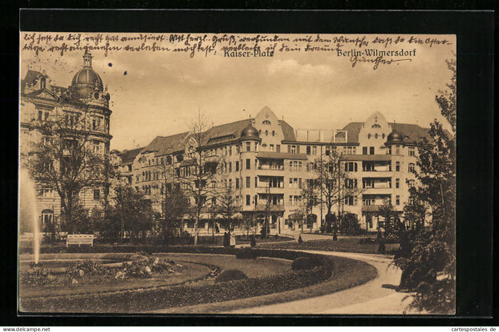 AK Berlin-Wilmersdorf, Fontaine Auf Dem Kaiser-Platz  - Wilmersdorf