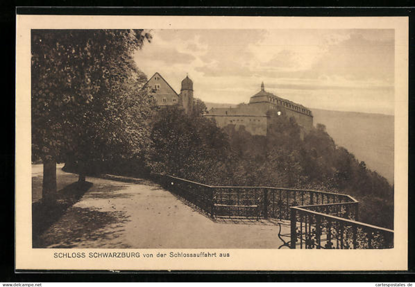 AK Schwarzburg, Schloss Schwarzburg Von Der Schlossauffahrt Aus  - Other & Unclassified
