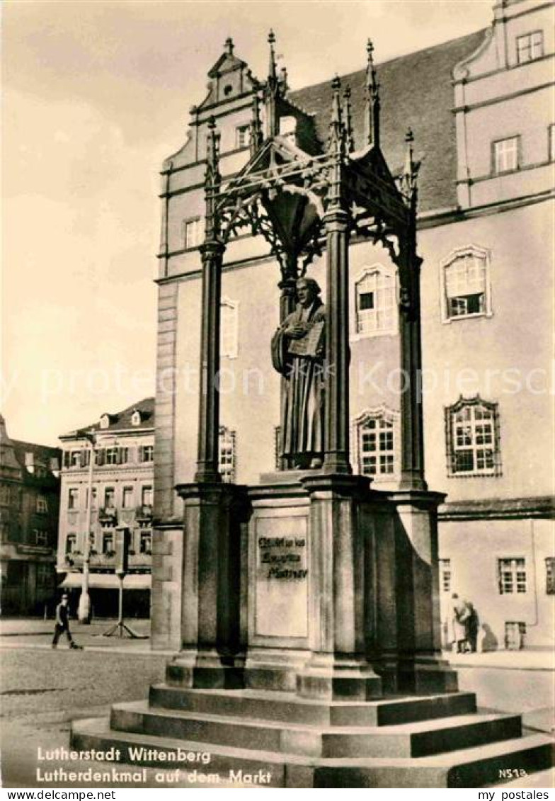 72645899 Wittenberg Lutherstadt Lutherdenkmal Marktplatz Wittenberg - Wittenberg