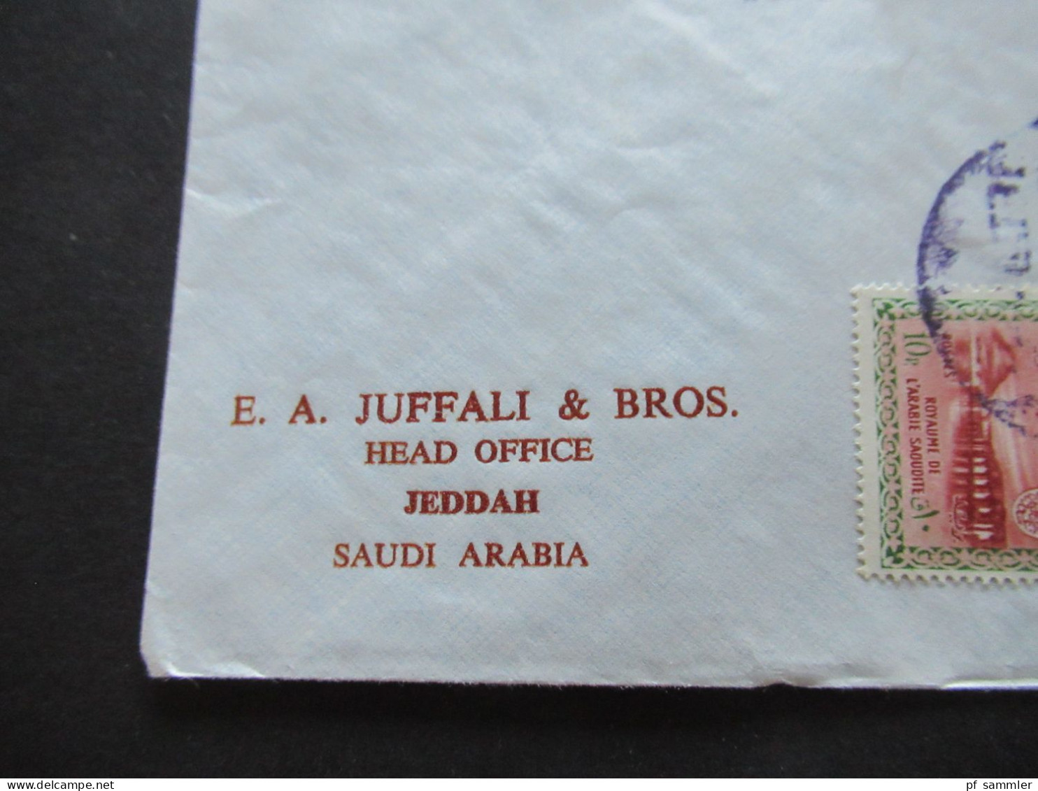 Asien Saudi Arabia um 1965 4x Firmenumschläge Jeddah Saudi Electric und E.A. Juffali Bros. Air Mail / Luftpost