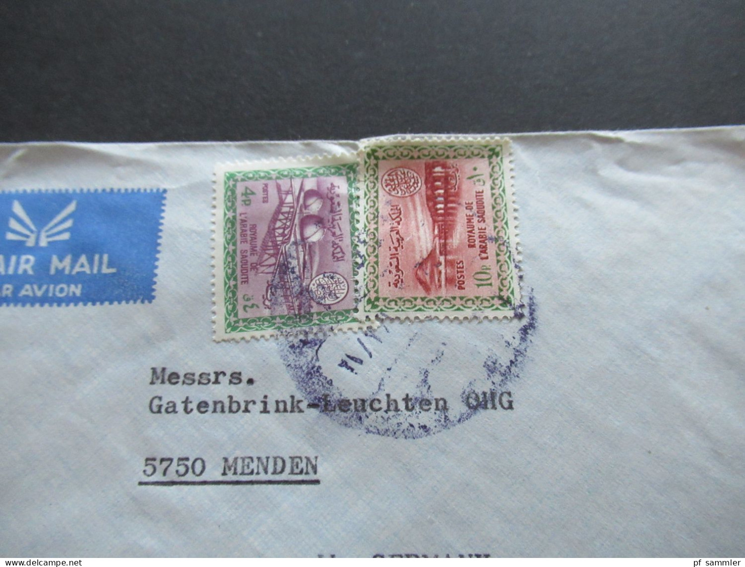 Asien Saudi Arabia um 1965 4x Firmenumschläge Jeddah Saudi Electric und E.A. Juffali Bros. Air Mail / Luftpost