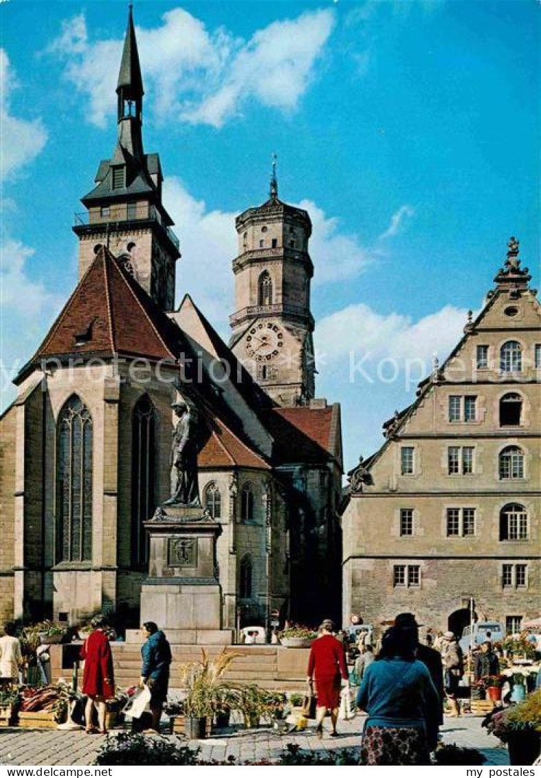 72645304 Stuttgart Stiftskirche Mit Fruchtkasten Und Schillerdenkmal Stuttgart - Stuttgart