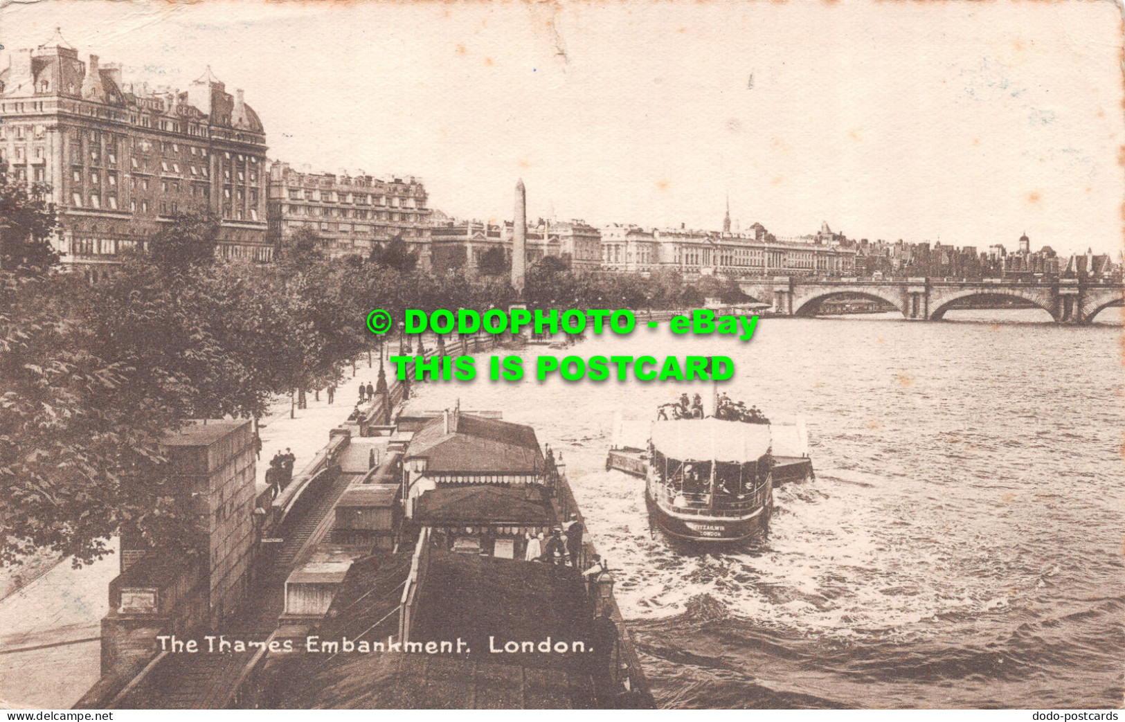 R502848 The Thames Embankment. London. National Series. M. And L. No. 1. 1919 - Autres & Non Classés