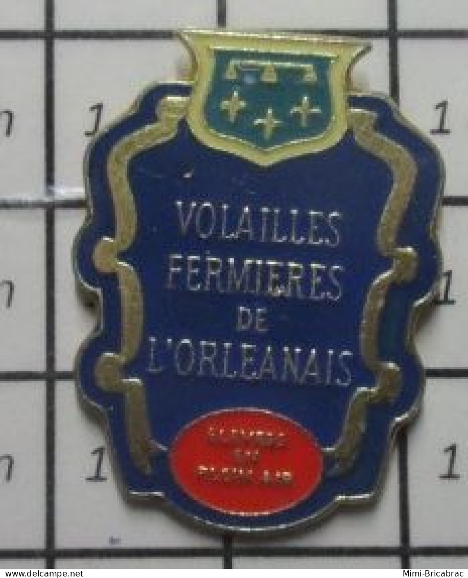 912B Pin's Pins / Beau Et Rare / ALIMENTATION / VOLAILLES FERMIERES DE L'ORLEANAIS - Lebensmittel