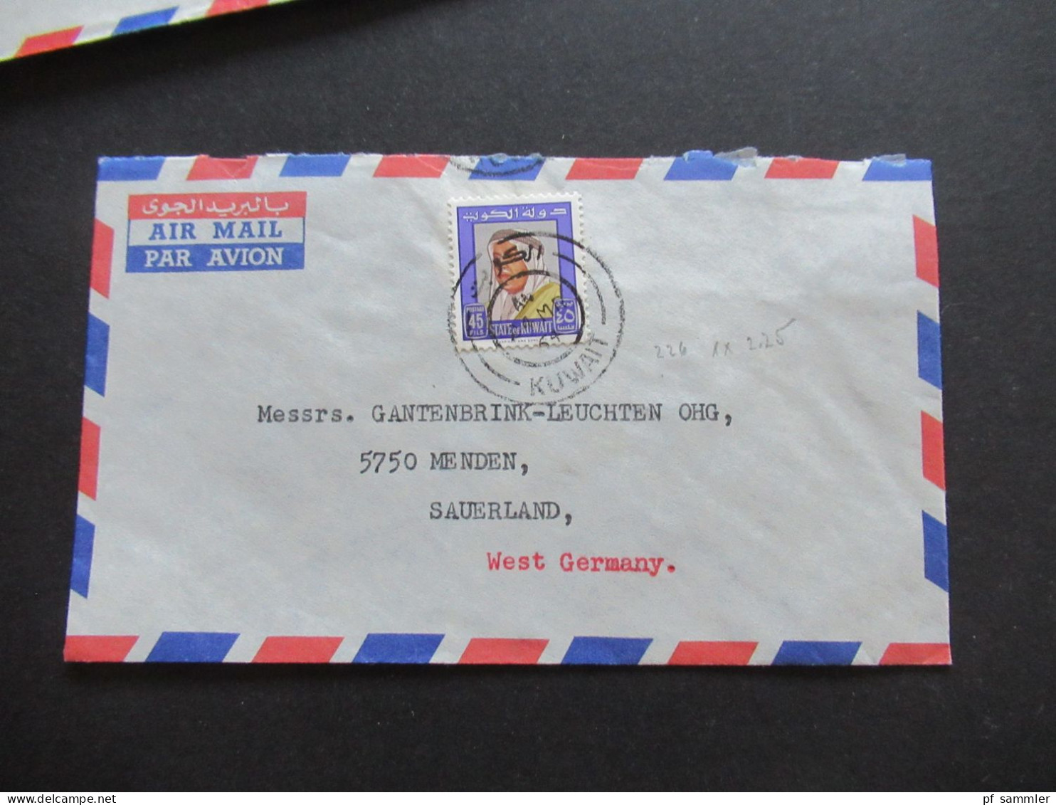 Asien Kuwait 1964 8 Belege Air Mail / Luftpost auch Firmenumschläge Electrical Contracting Company Nafisi & Farouki