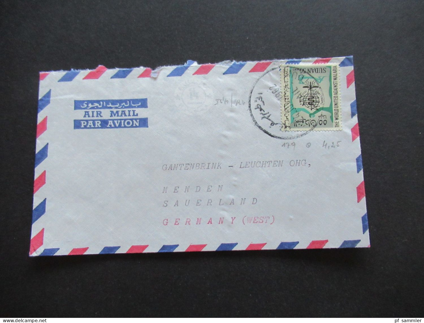 Afrika Sudan 1964 4 Belege Air Mail / Luftpost Firmenumschläge The Radio & Electric Co. Khartoum Sudan Auslandsbriefe