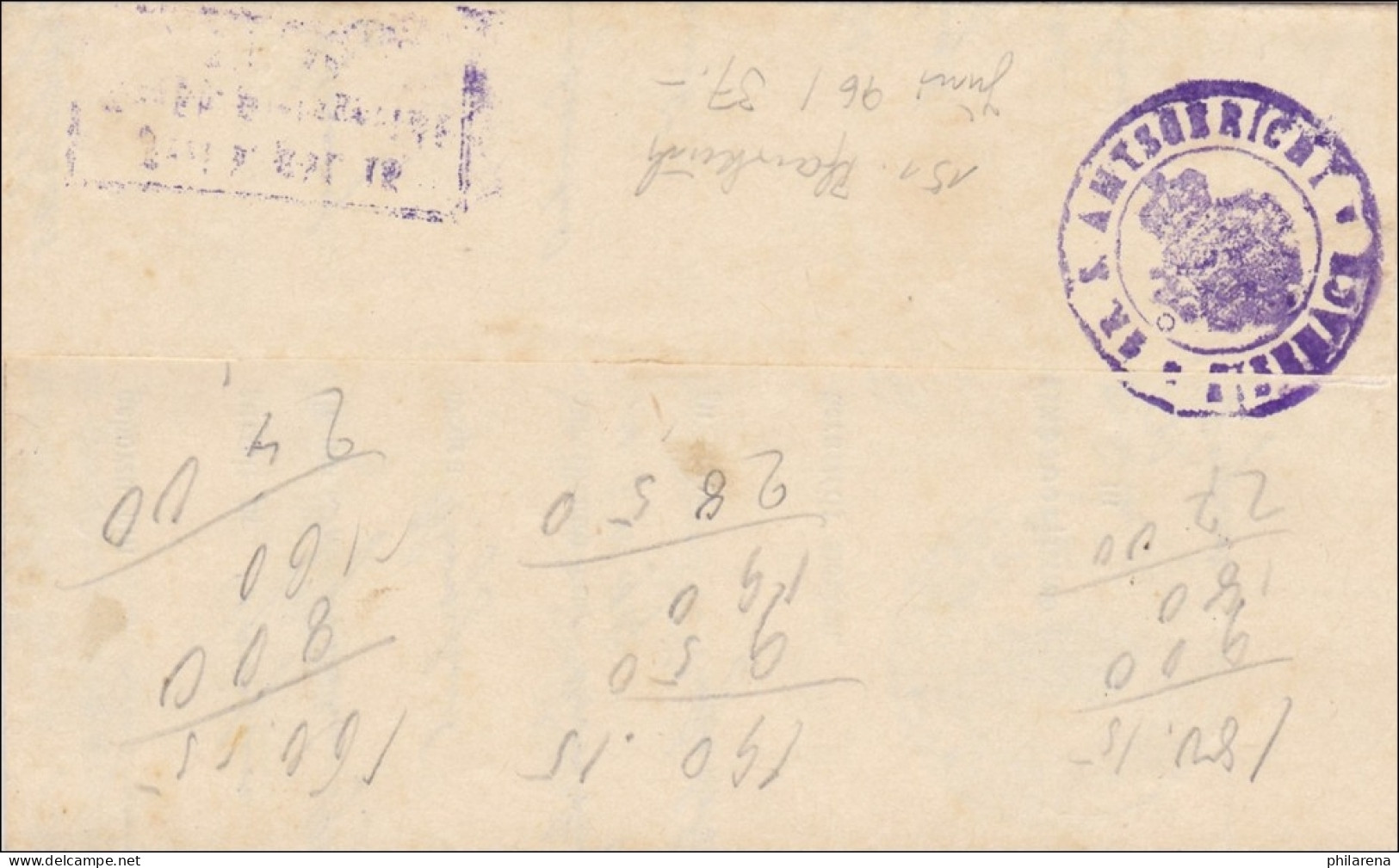 Amtsgericht Eisenach 1919 - Lettres & Documents