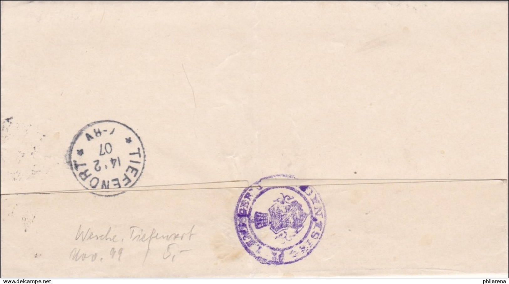Amtsgericht  Eisenach 1907 Nach Tiefenort/Dönges - Lettres & Documents