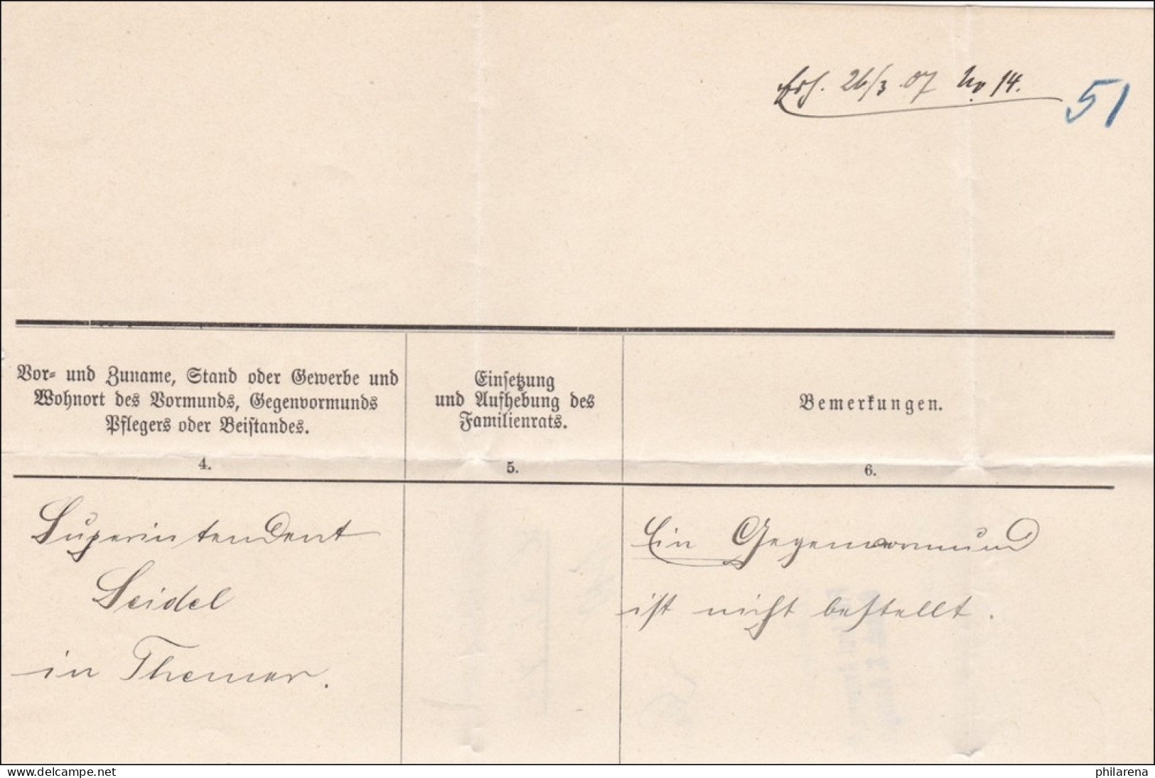 Amtsgericht Jena Nach Themar 1907 - Covers & Documents