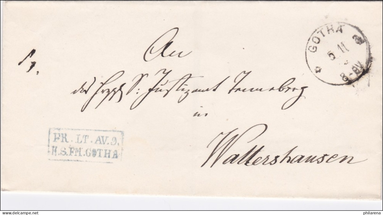 Gotha Nach Wattershausen 1876 - Briefe U. Dokumente