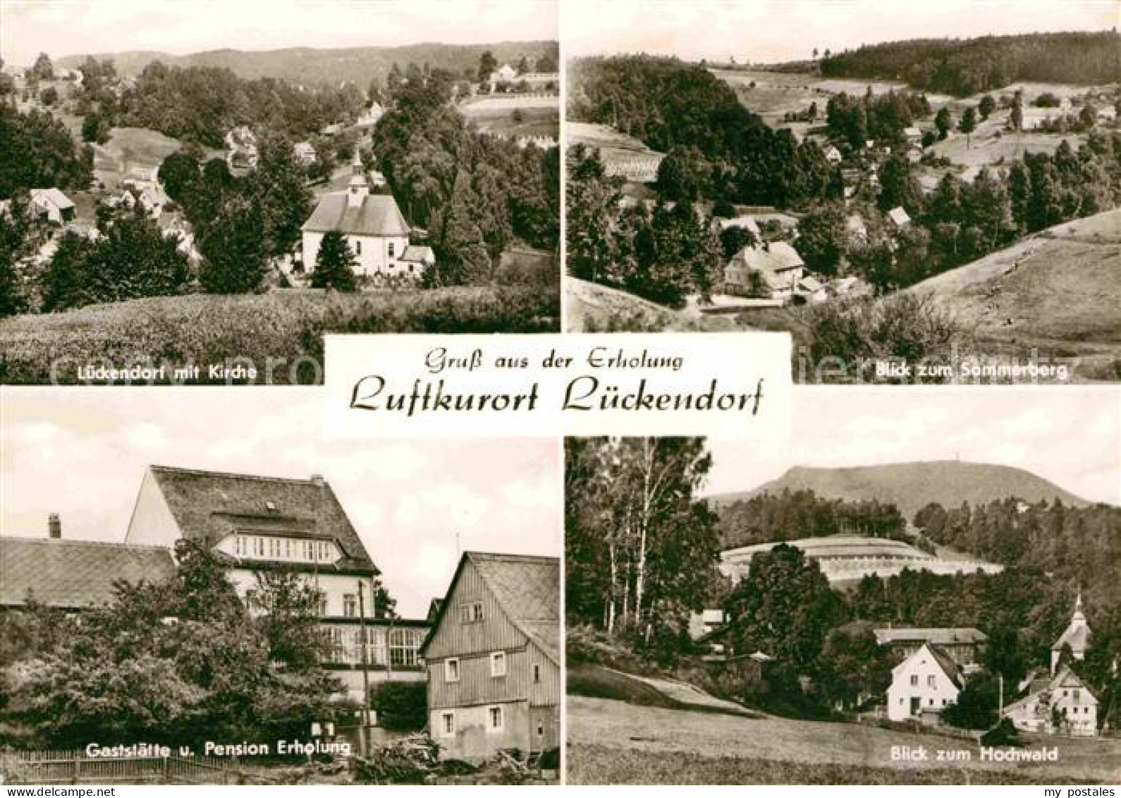 72643952 Lueckendorf Ortsansicht Mit Kirche Sommeberg Hochwald Gaststaette Pensi - Oybin