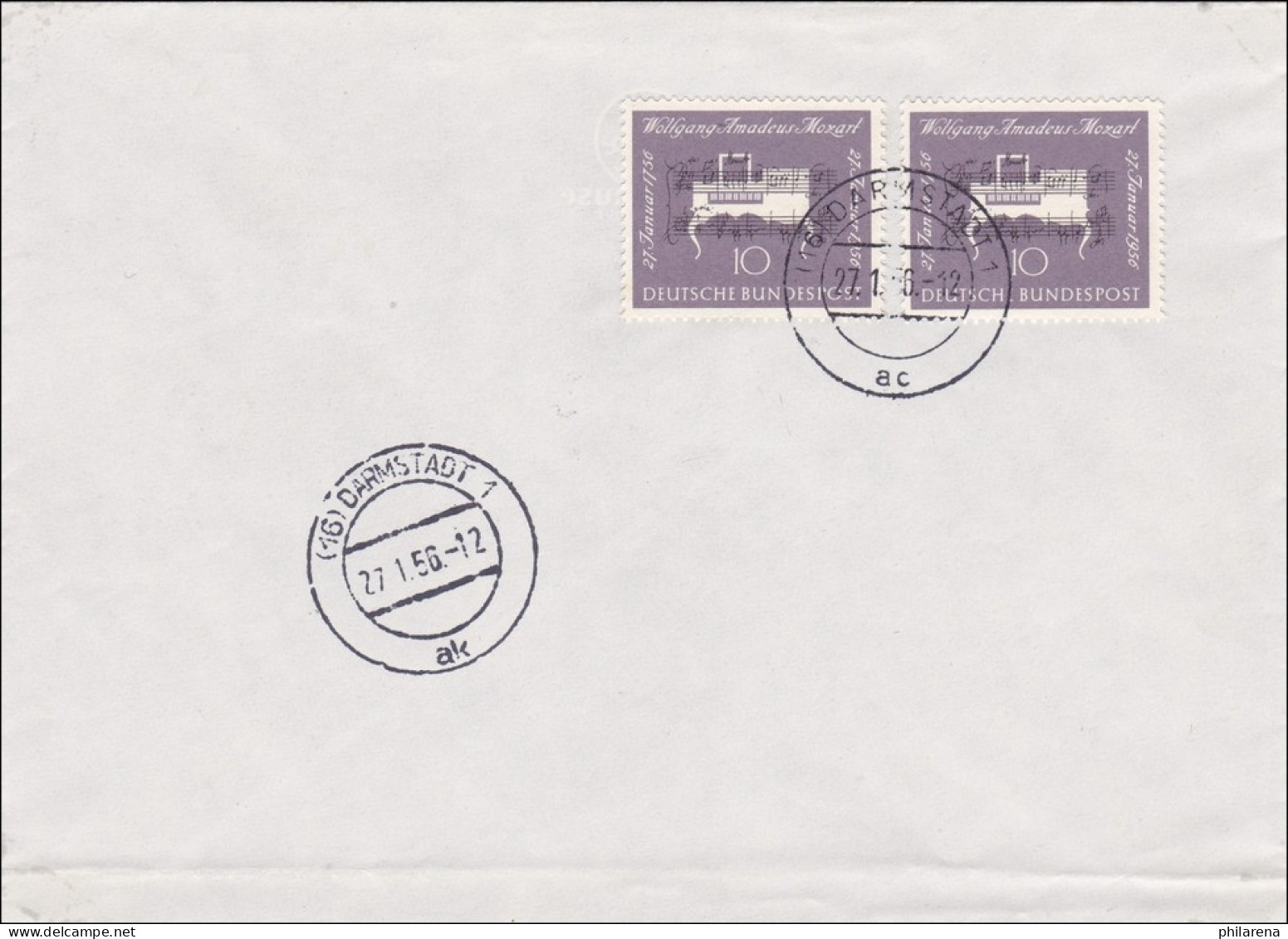 FDC Darmstadt 1956 - Covers & Documents
